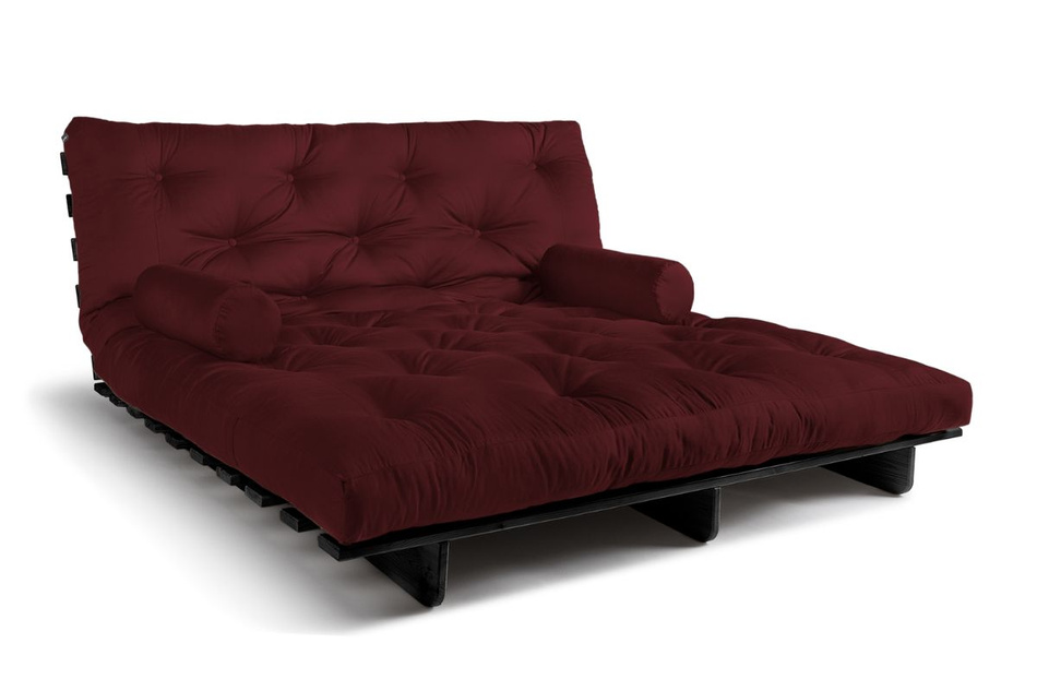 Schlafsofa 180x200 - Slim Exclusive Black - Pascall Futon Bordeaux