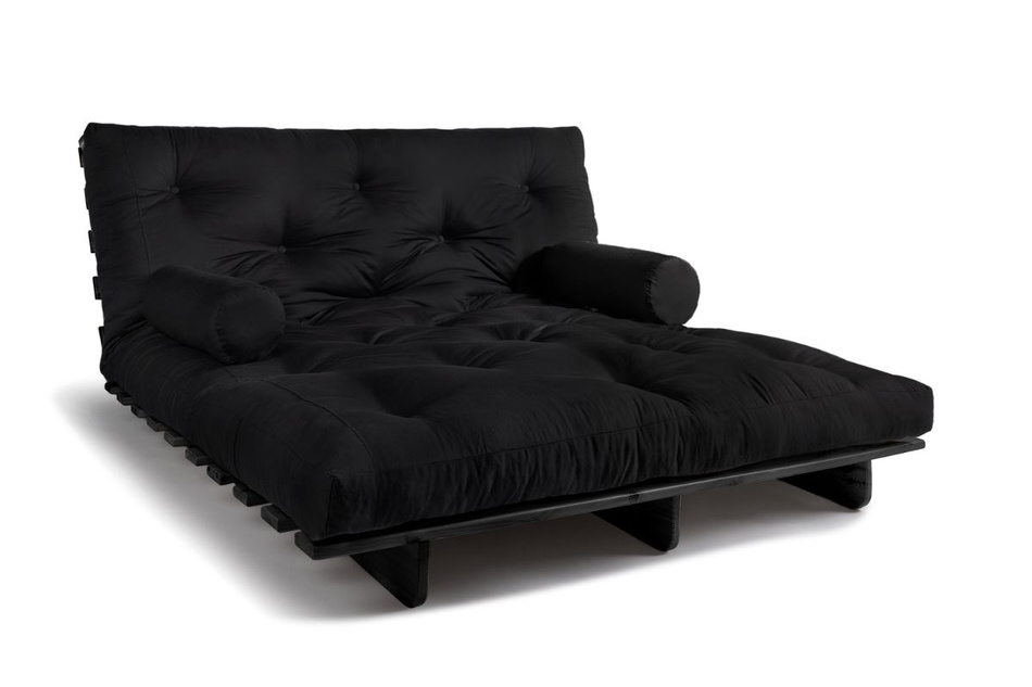 Schlafsofa 160x200 - Slim Basic Black - Pascall Futon Schwarz