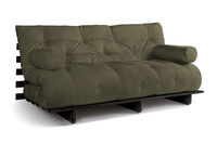 Schlafsofa 180x200 - Slim Exclusive Black - Pascall Futon Khaki
