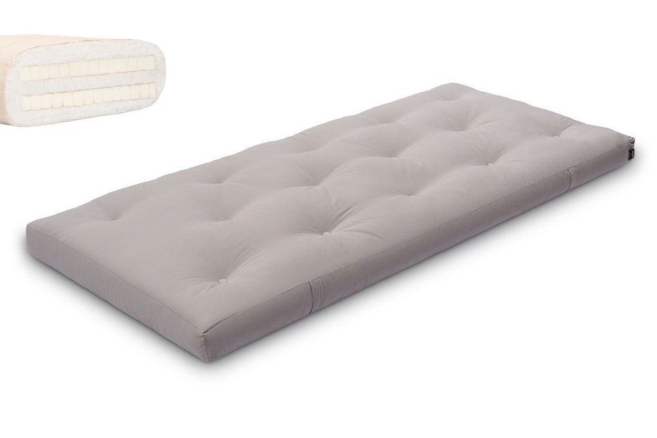 Matratze Futon 90x200 mit Latex - Pascall Slim Duo Latex Grau