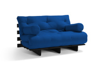 Schlafsofa 160x200 - Slim Exclusive Black - Pascall Futon Blau