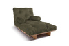 Schlafsofa 90x200 - Slim Exclusive Classic - Pascall Futon Khaki