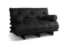 Schlafsofa 140x200 - Slim Comfort Black - Pascall Futon Schwarz