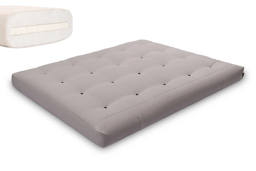 Grau \ Baumwollvlies + 3 cm Latexschicht \ 160x200 cm