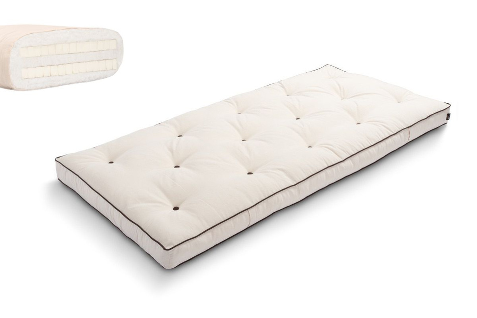 Matratze Futon 90x200 mit Latex - Pascall Slim Duo Latex Kedro Ecru