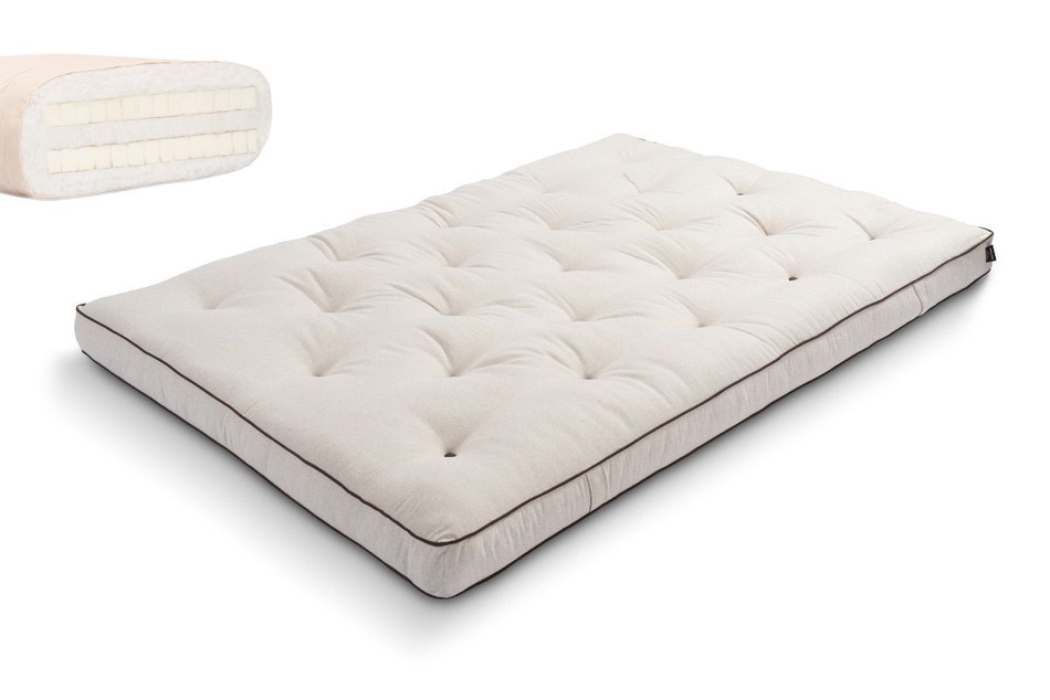 Matratze Futon 140x200 mit Latex - Pascall Slim Duo Latex Kedro Leinen