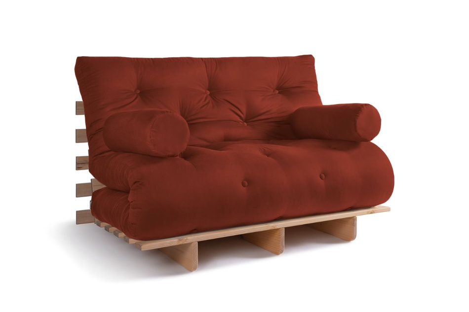 Schlafsofa 120x200 - Slim Comfort Classic - Pascall Futon Ziegelstein