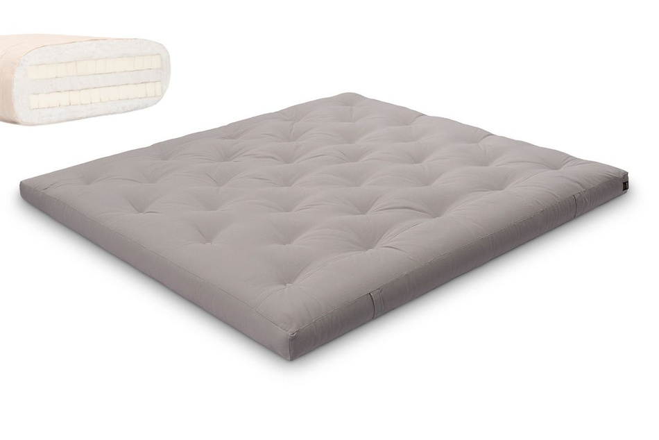 Matratze Futon 180x200 mit Latex - Pascall Slim Duo Latex Grau