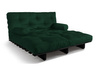 Schlafsofa 140x200 - Slim Comfort Black - Pascall Futon Flaschengrün