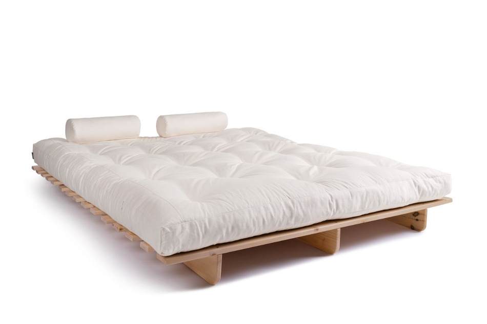 Schlafsofa 160x200 - Slim Exclusive Classic - Pascall Futon Ecru