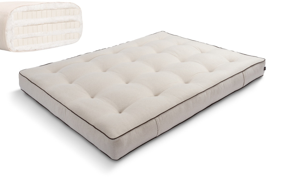 Matratze Futon 160x200 mit Latex - Pascall Comfort Trio Latex Kedro Leinen