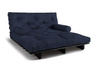 Schlafsofa 160x200 - Slim Comfort Black - Pascall Futon Marineblau