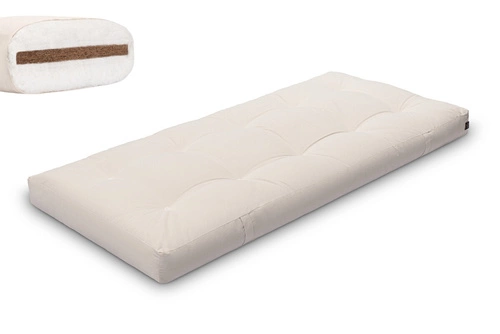 Ecru \ Baumwollvlies + 3 cm Kokosschicht \ 90x200 cm