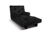 Schlafsofa 90x200 - Slim Comfort Black - Pascall Futon Schwarz