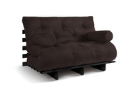 Schlafsofa 120x200 - Slim Exclusive Black - Pascall Futon Braun
