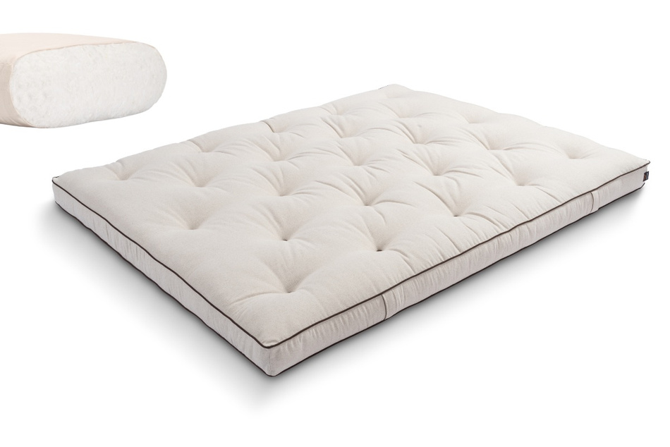 Matratze Futon 200x200 - Pascall Slim Natural Kedro Leinen