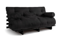 Schlafsofa 160x200 - Slim Comfort Black - Pascall Futon Schwarz