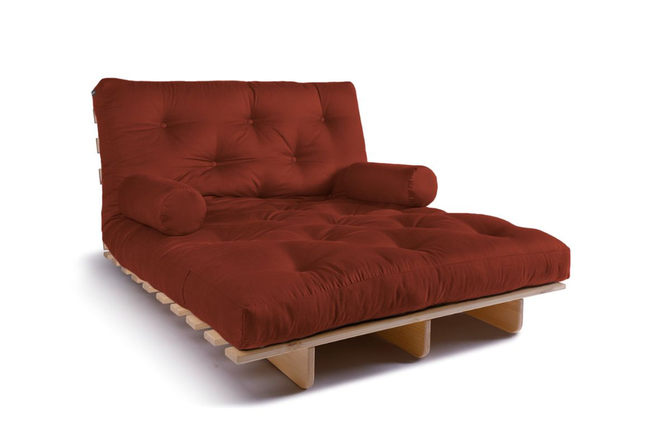 Schlafsofa 120x200 - Slim Comfort Classic - Pascall Futon Ziegelstein