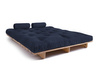 Schlafsofa 160x200 - Slim Exclusive Classic - Pascall Futon Marineblau