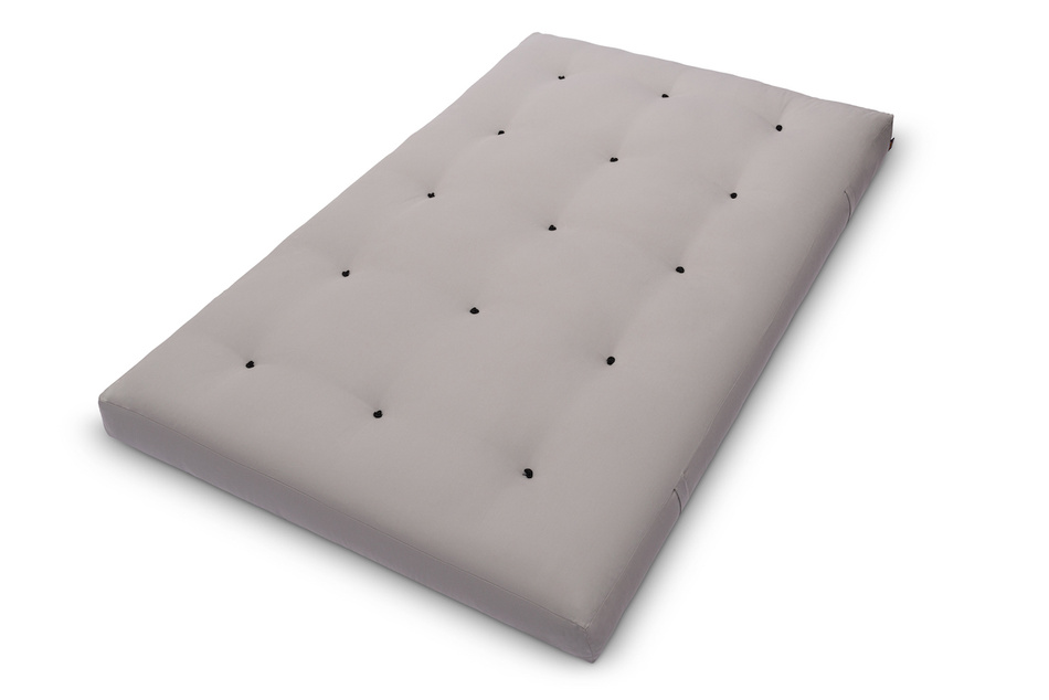 Matratze Futon 120x200 mit Wolle, Latex und Kokos - Pascall Comfort Wool Grau