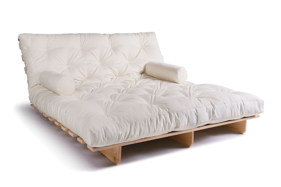 Schlafsofa 180x200 - Slim Exclusive Classic - Pascall Futon Ecru
