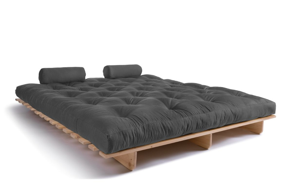 Schlafsofa 180x200 - Slim Exclusive Classic - Pascall Futon Grau